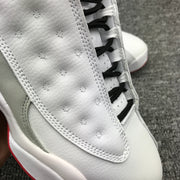 Air Jordan 13 White and Red High-Top Sneakers