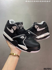 Nike Air Flight Black and White Basketball Sneakers