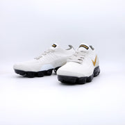 Nike Air VaporMax Flyknit White Gold Black Sneakers 942842-010