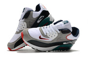 Nike Air Max 90 White Grey Black Teal Red Sneakers