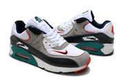 Nike Air Max 90 White Grey Black Teal Red Sneakers