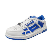 White and Blue Low-Top Sneakers MFS003-123