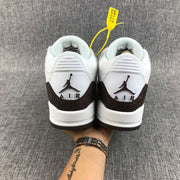 Air Jordan 3 Retro Mocha White and Brown Sneakers