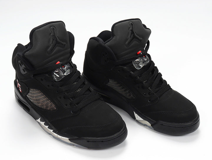 Air Jordan 5 Retro Black Silver High-Top Sneakers AV9175-001