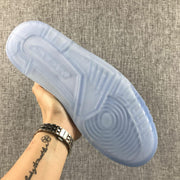 Jordan 3 White Cement Sneakers with Blue Translucent Sole