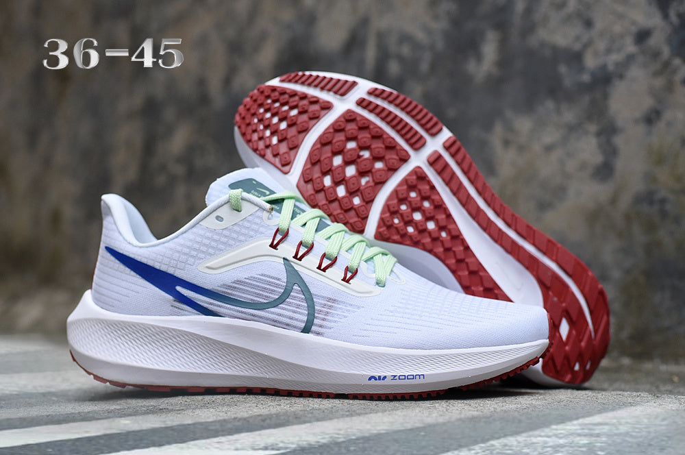 Nike Air Zoom Running Shoes in White, Blue and Red