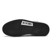 AIVIIRI MFS003-111 White and Black Low-Top Sneakers