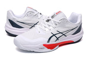 ASICS White, Navy and Red Court Sneakers