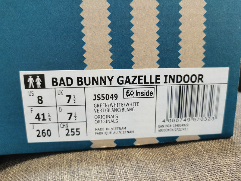 adidas Bad Bunny Gazelle Indoor Sneakers Green JS5049
