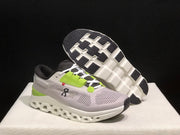 On Cloudstratus 3 Running Shoes, White Grey Green