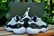Jordan Air Jordan 11 Retro Low Sneakers, White and Navy