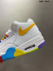 Nike Air Jordan 4 White Multicolor Sneakers