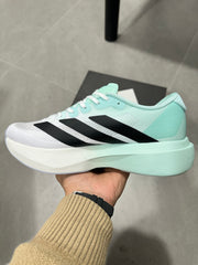 adidas Adizero Lightweight Running Shoes in White and Mint
