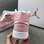 Jordan 1 Mid Pink Women’s Sneakers 555112-100