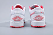 Nike Air Jordan 1 Low White and Pink Women's Sneakers