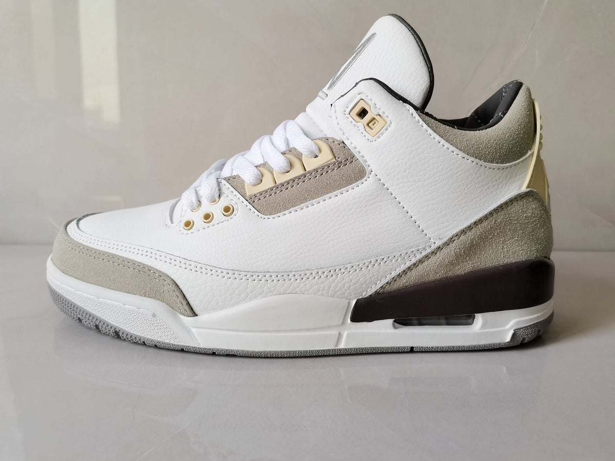 Air Jordan 3 Retro SP Sneakers in Sail and Grey