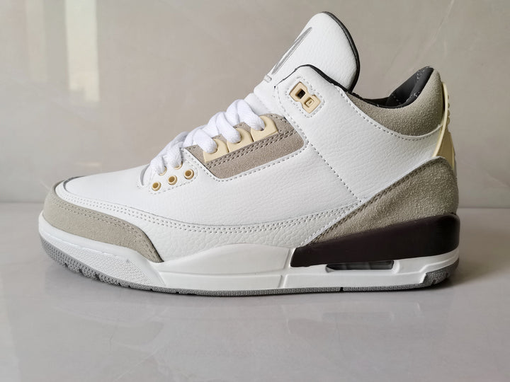 Air Jordan 3 Retro SP Sneakers in Sail and Grey