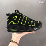 Nike Air More Uptempo Sneakers Black Volt Green