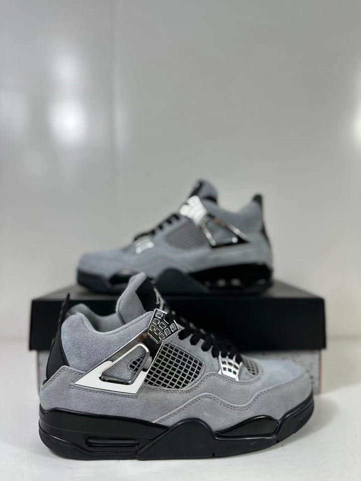 Jordan Air Jordan 4 Retro Gray Black Sneakers AQ9129-005