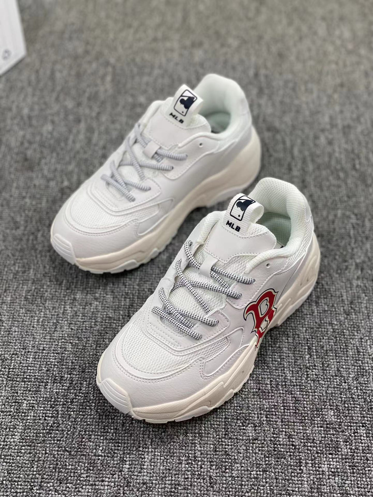 MLB White Chunky Lace-Up Sneakers