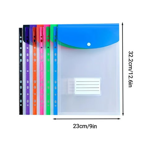 Expanding File 11-Hole Pockets – Colorful Binder Accordion Organizer (6 or 12 Pack)