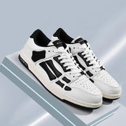 AIVIIRI MFS003-111 White and Black Low-Top Sneakers