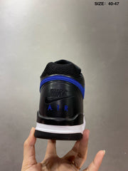 Nike Air Flight 89 Black and Royal Blue Sneakers