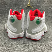 Air Jordan 13 White and Red High-Top Sneakers