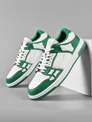 AIMIR Green and White Low-Top Sneakers FS003-344