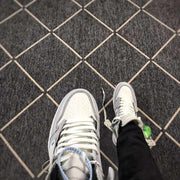 Jordan 1 High Off-White Style White Grey Sneakers