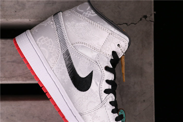 Air Jordan 1 Mid Edison Chen White Silk CU2804-100 Sneakers