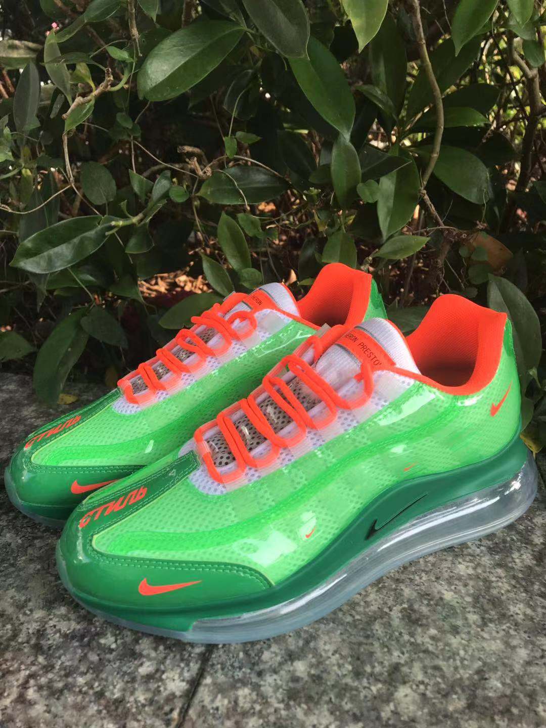 Nike Air Max 720 Green and Orange Sneakers