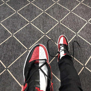 Air Jordan 1 High Black Red White Sneakers