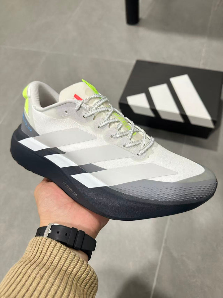 Adidas Lightstrike Pro Running Shoes White Grey Neon