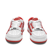 White and Red Low-Top Sneakers MFS003-124