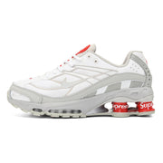 Nike Shox Ride 2 Sneakers in White, Gray and Red