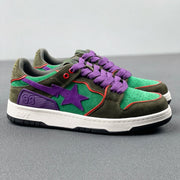 BAPE SK8 Sta Sneakers Green and Purple
