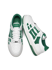 AVIRY Low-Top Sneakers in White and Green, MFS003-114