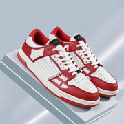 AIVIIRI Red and White Low-Top Sneakers MFS003-324