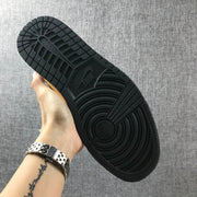 Air Jordan 1 Mid University Gold Black White Sneakers