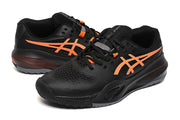 ASICS Gel-Resolution Black and Orange Tennis Shoes