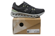 On Cloudsurfer Running Shoes in Black and Glacier