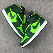 Air Jordan 1 Mid Fluorescent Green Sneakers 554724-330