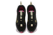 Nike Air Max Black and Gold Sneakers with Pink Accents