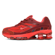 Nike Shox Ride 2 Sneakers in White, Gray and Red