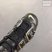 Nike Air More Uptempo Black and Yellow Sneakers 09JXD505