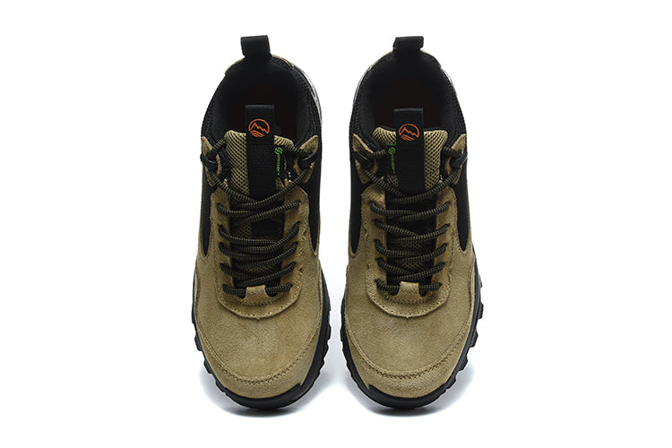The North Face Suede-Style Trail Sneakers in Olive and Black