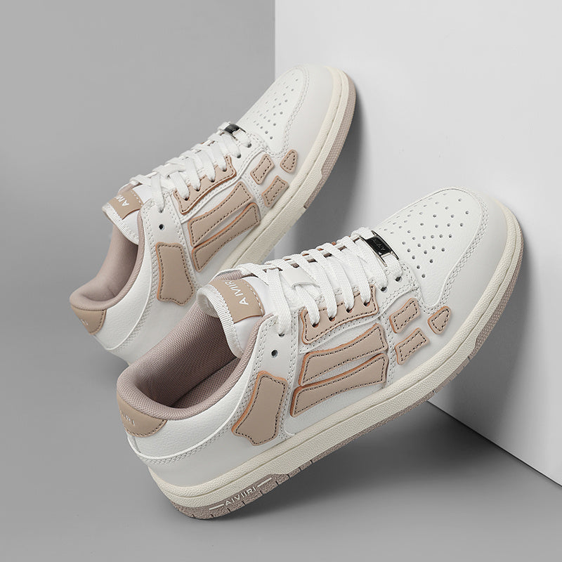 AMIRI Low-Top Sneakers in White and Beige