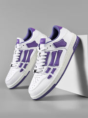 AIMIRI Low-Top Sneakers in White and Purple