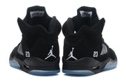 Jordan Air Jordan 5 Retro Black and Silver High-Top Sneakers